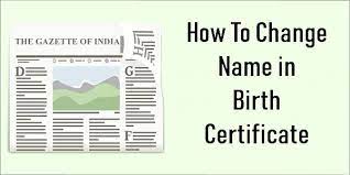 name change on the birth certificate